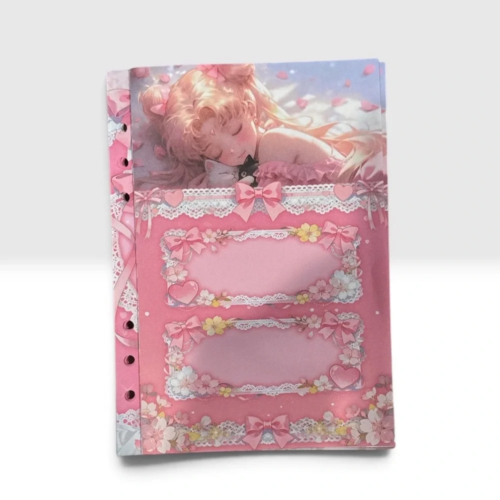 Sailor Moon A5 6-Ring Binder Journal Notebook Anime Stationery Refillable Black